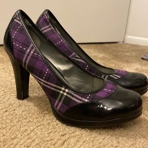 Purple Plaid Heels
